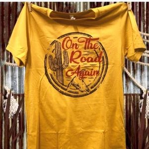 On The Road Again Boho Graphic TShirt Small
